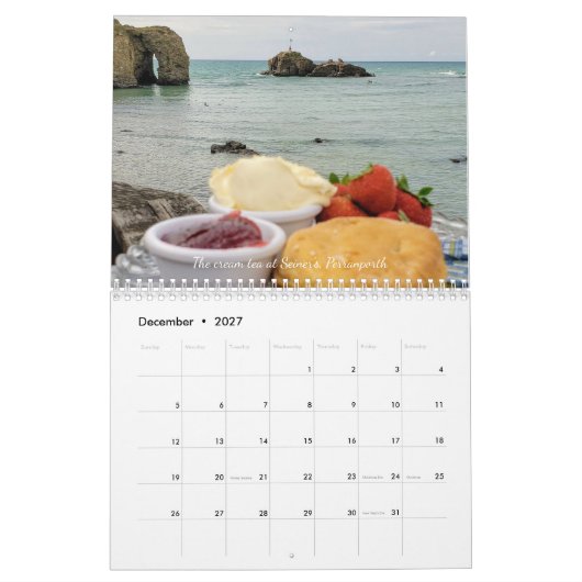 Cornish Adventures schöne Teile von Cornwall Kalender (Dez 2027)