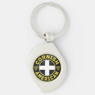 Cornish American Flag Key Ring Schlüsselanhänger