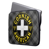 Cornish American Flag Laptopschutzhülle (Vorderseite Links)