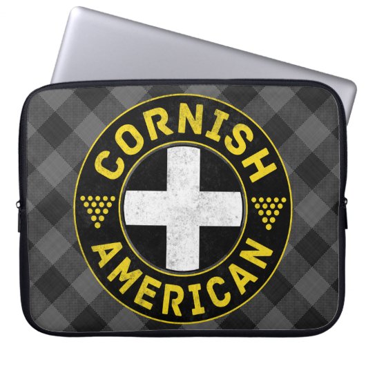 Cornish American Flag Laptopschutzhülle (Vorderseite)
