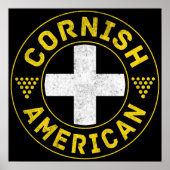 Cornish American Flag Poster (Vorne)