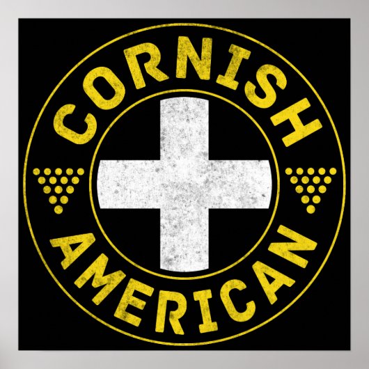 Cornish American Flag Poster (Vorne)