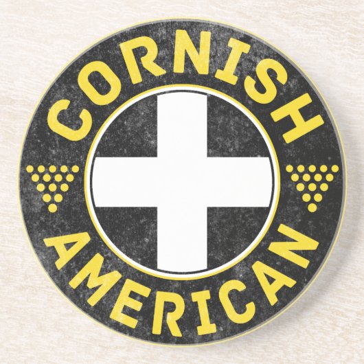 Cornish American Flag Sandstein Untersetzer (Vorne)