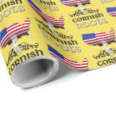 Cornish American Herkunft Roots Geschenkpapier (Rolleneckpunkt)