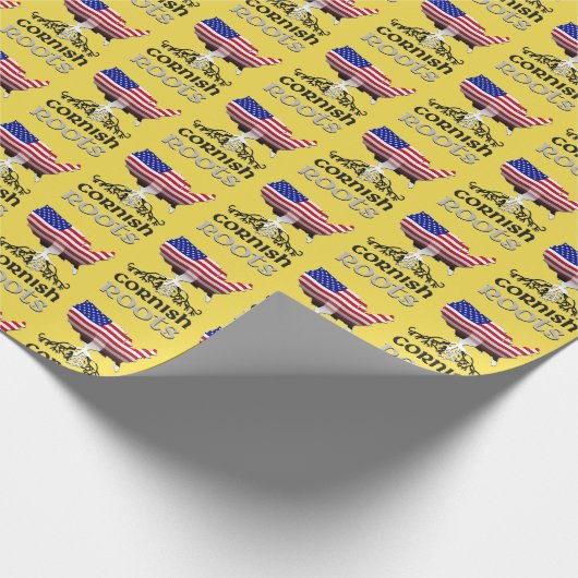 Cornish American Herkunft Roots Geschenkpapier (Ecke)