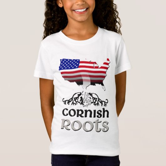 Cornish American Roots Flag Heritage T-Shirt (Vorderseite)