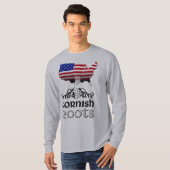 Cornish American Saint-Piran's Flag T-Shirt (Vorne ganz)