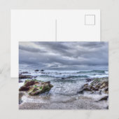 Cornish Beach Breaking Waves Postkarte (Vorne/Hinten)