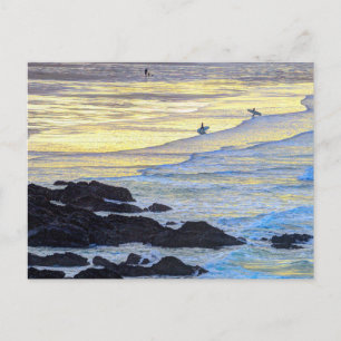 Cornish Beach Sunset Feiertagspostkarte