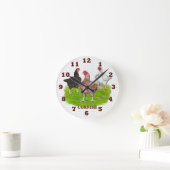 Cornish Chickens Clock Runde Wanduhr (Zuhause)