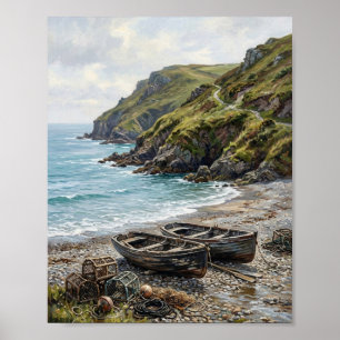 Cornish Harbour Coastal Cove Dory II Poster