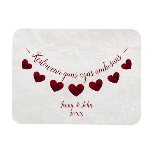 Cornish language Herzlichen Glückwunsch Verlobung  Magnet (Horizontal)