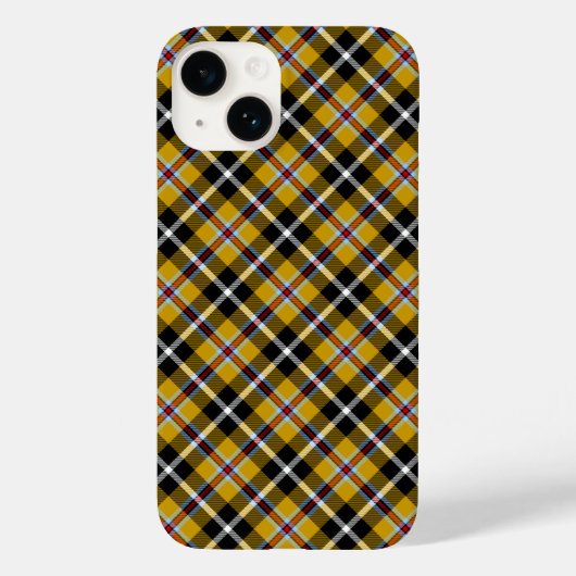 Cornish National Tartan Yellow Black Kariert Case-Mate iPhone Hülle (Rückseite)