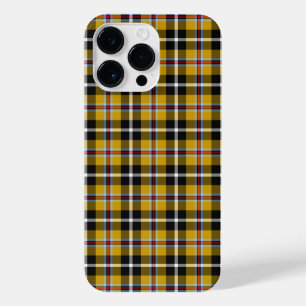 Cornish National Tartan Yellow Black Kariert iPhone 14 Pro Max Hülle