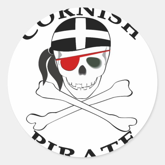 Cornish Pirate 1 Runder Aufkleber (Vorderseite)