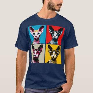 Cornish Rex Art Katzenliebhaber T-Shirt