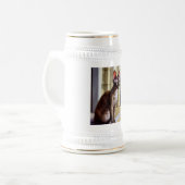 Cornish Rex Cat Bierglas (Vorderseite Links)