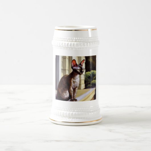 Cornish Rex Cat Bierglas (Mittel)