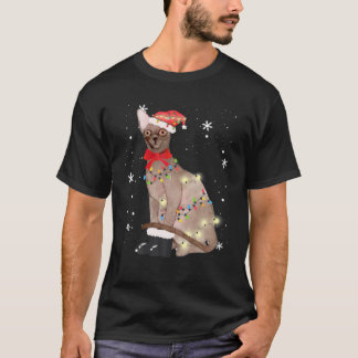 Cornish Rex Cat Christmas Light Xmas Mama Vater Ge T-Shirt