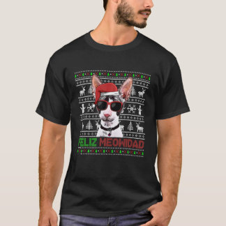 Cornish Rex Cat Feliz Meowidad Funny Christmas T-Shirt