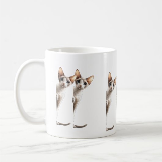 Cornish Rex Cat Kaffeetasse (Links)