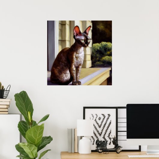 Cornish Rex Cat Poster (Heimbüro)