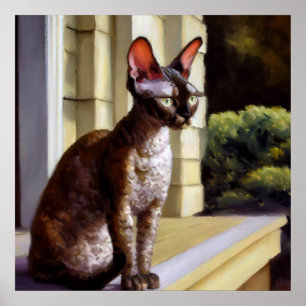 Cornish Rex Cat Poster