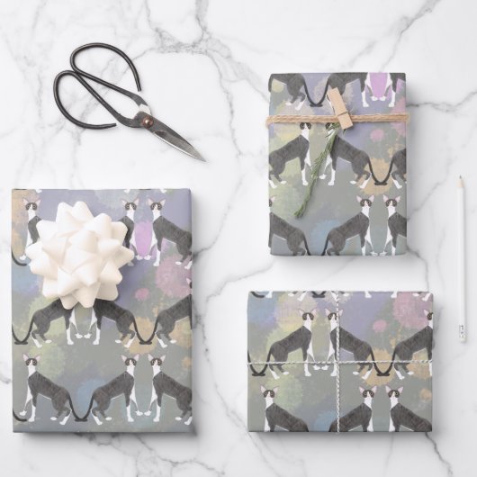 Cornish Rex Cats Wrapping Paper Sheets Geschenkpapier Set (Vorderseite)
