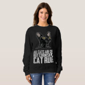 Cornish Rex Cornish Rex Kätzchen Cornish Rex Mut Sweatshirt (Vorne ganz)