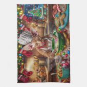 Cornish Rex Holiday Baking: Feierliche Weihnachten Geschirrtuch (Vertikal)