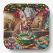 Cornish Rex Holiday Baking: Feierliche Weihnachten Pappteller (Vorderseite)