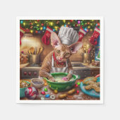 Cornish Rex Holiday Baking: Feierliche Weihnachten Serviette (Vorderseite)