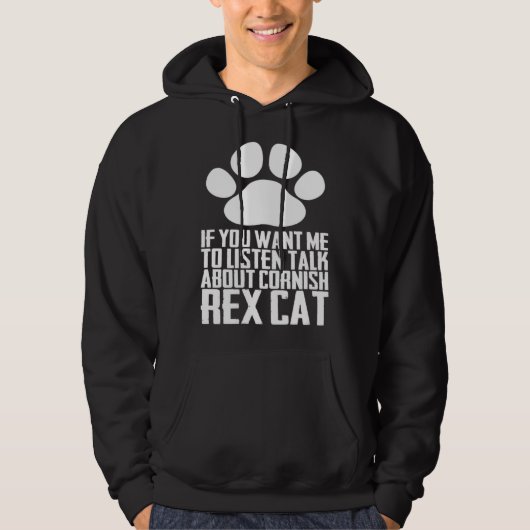 Cornish Rex Katze Cornish Rex Cornish Rex Kätzchen Hoodie (Vorderseite)