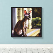 Cornish-Rex-Katze Leinwanddruck (Insitu (Holzboden))