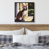 Cornish-Rex-Katze Leinwanddruck (Insitu (Schlafzimmer))