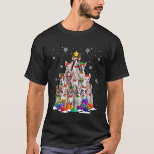 Cornish Rex Katze Weihnachtsbaum Katzenliebhaber X T-Shirt