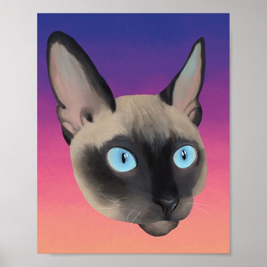 Cornish Rex Kitten Portrait Poster (Vorne)