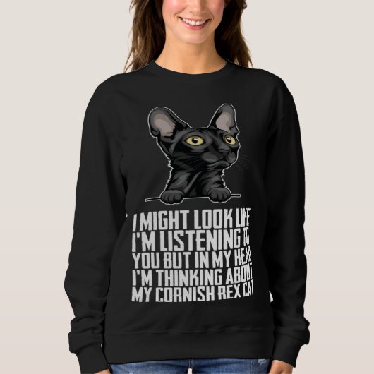 Cornish Rexs  Cornish Rex cat  Cornish Rex mom Sweatshirt (Vorderseite)