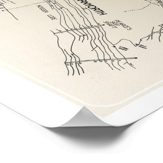 Cornish Submarine Mining Map Poster (Ecke)