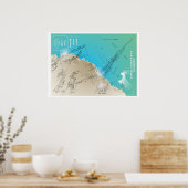 Cornish Submarine Mining Map Poster (Küche)