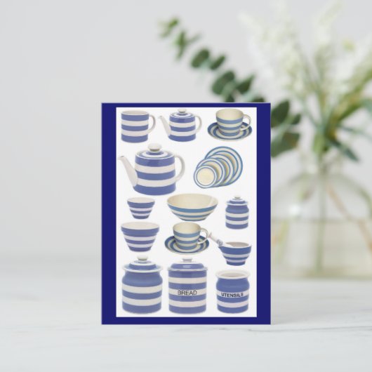 Cornish Ware Postkarte (Stehend Vorderseite)