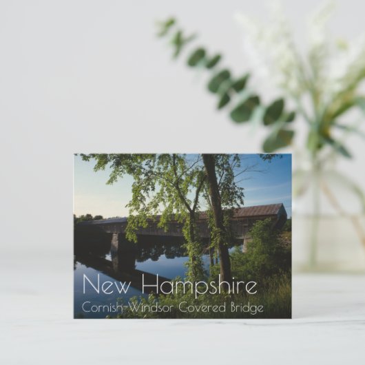 Cornish-Windsor Covered Bridge Postkarte (Stehend Vorderseite)