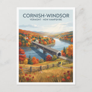 Cornish-Windsor Covered Bridge Vermont Reise Postkarte