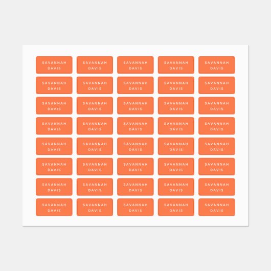 Cornorange-Mädchen Etiketten (Blatt)