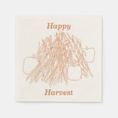 Cornstalks und Kürbisse, glückliche Ernte Serviett Serviette (Vorderseite)