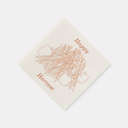 Cornstalks und Kürbisse, glückliche Ernte Serviett Serviette (Ecke)