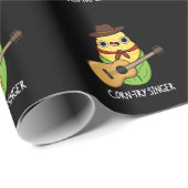 Corntry Singer Funny Corn Pun Dark BG Geschenkpapier (Rolleneckpunkt)
