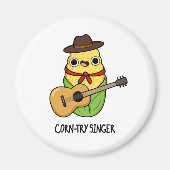Corntry Singer Funny Corn Pun Magnet (Vorne)