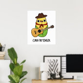 Corntry Singer Funny Corn Pun Poster (Heimbüro)