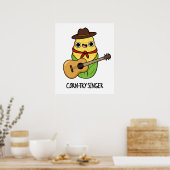 Corntry Singer Funny Corn Pun Poster (Küche)